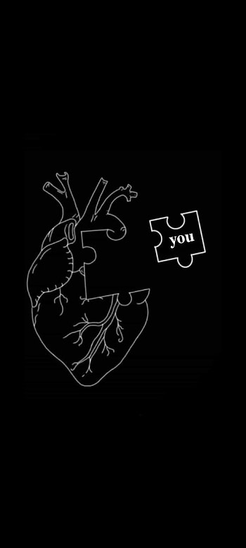 heart puzzle, love, blackboard HD phone wallpaper