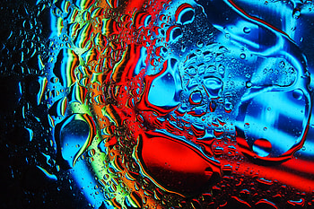 Abstract, Water, Drops, Multicolored, Motley, Wet, Blur, Smooth HD wallpaper