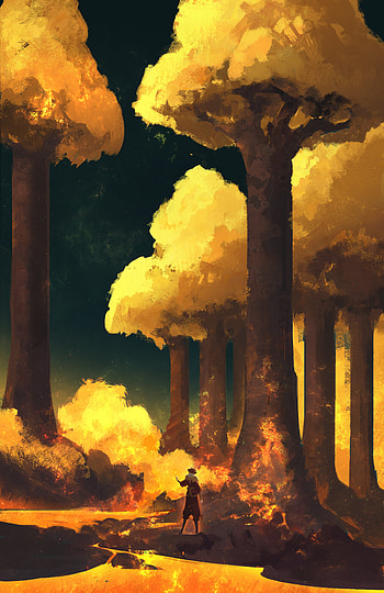 Rivers, Trees, Art, Human, Person, Loneliness HD phone wallpaper