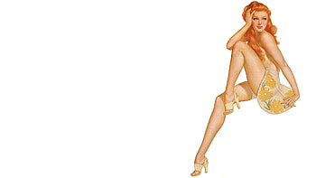 Vintage Pin Up Girl HD wallpaper