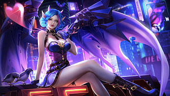 Fantasy girl, blue, wings, frumusete, bird, girl, demon, fantasy, linh phuong, luminos HD wallpaper