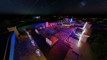 Saga festival venue, Largest stage, Music extravaganza, Romanian music scene HD wallpaper