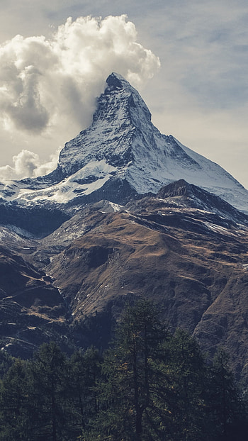 Matterhorn under clouds, , iDrop News HD phone wallpaper