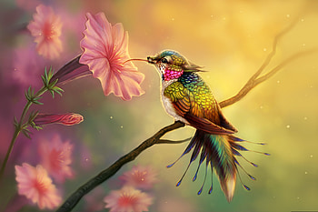 Hummingbird Fantasy Abstract Fractal, hummingbird, birds, abstract, artist, digital-art HD wallpaper
