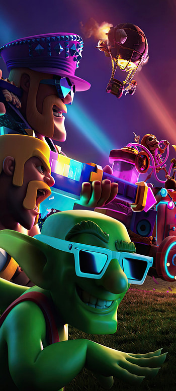 clash royale, art, pink, chispitas, fiesta, barbaros, duende HD phone wallpaper