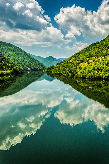 Nature, Water, Sky, Forest, Hills HD phone wallpaper