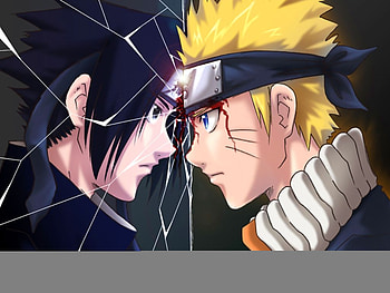 BITTER RIVALS, naruto, fight, anime, saskue HD wallpaper