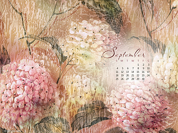 September 2011 Calendar 1, pink, white, september, calendar, 2011, yellow, green, flowers HD wallpaper