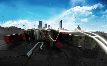 Landscape, Cities, Art HD wallpaper