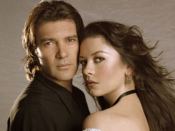 The legend of Zorro, man, Antonio Banderas, poster, girl, actress, woman, movie, actor, couple, Catherine Zeta Jones HD wallpaper