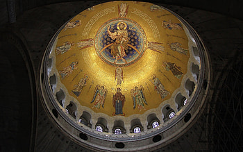 Ascension of Jesus, saints, dome, Mary, Jesus, apostles, church, angels HD wallpaper