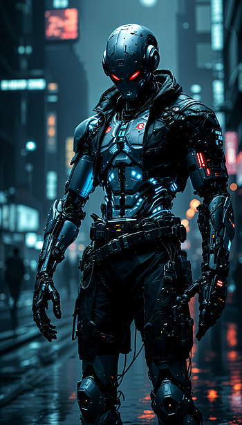 Cyborg Dreams: A Futuristic , cyborg, cyberpunk, futuristic, urban, Sci Fi HD phone wallpaper