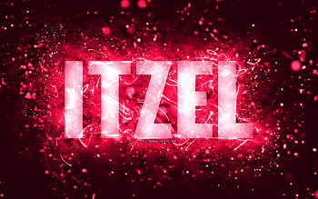 Happy Birtay Itzel, , pink neon lights, Itzel name, creative, Itzel Happy Birtay, Itzel Birtay, popular american female names, with Jazlyn name, Itzel HD wallpaper