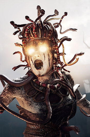 médusa Assassin' Creed, horror, assassin's, medusa, odyssey HD phone wallpaper