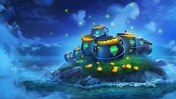 World of Warships game, Legends edition, Leprechaun event, Naval warfare HD wallpaper