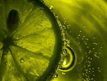 Water, Bubbles, Lime, Macro, Lobule, Clove HD wallpaper
