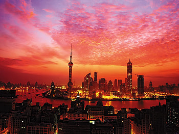 Cities, Sunset, City, View From Above, Shine, Light HD wallpaper
