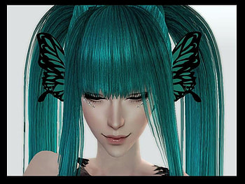 vocaloid, black, audifon, blue hair, miku hatsune HD wallpaper