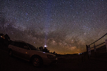 Nature, Night, Shine, Car, Starry Sky, Brilliance HD wallpaper