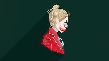 Harley Quinn Jester, harley-quinn, superheroes, minimalism, minimalist, artist, artwork, digital-art HD wallpaper