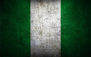 Nigerian metal flag, grunge art, African countries, Day of Nigeria, national symbols, Nigeria flag, metal flags, Flag of Nigeria, Africa, Nigerian flag, Nigeria HD wallpaper
