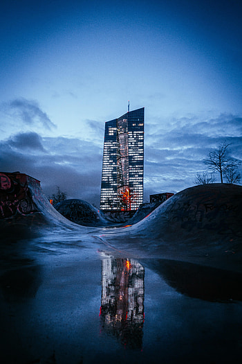 Cities, Building, Lights, Reflection, Construction HD phone wallpaper