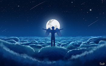 Take Me Home, angel, wings, artist, artwork, digital-art, deviantart HD wallpaper