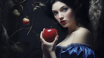 Enchanting Snow White with Apple, Comic, Snow White HD wallpaper