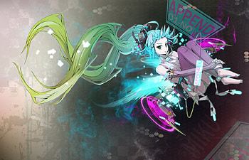 Vocaloid, blue eyes, hatsune miku, long hair, aqua hair HD wallpaper