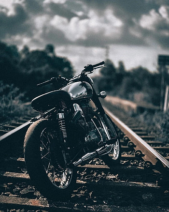 Bullet Royal Enfield, cloud, royalEnfield, sky HD phone wallpaper