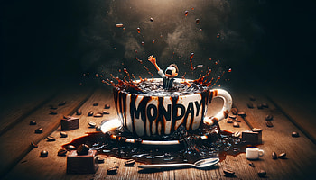 Monday Morning Coffee Splash, monday, coffee, humor, splash, creativity HD wallpaper