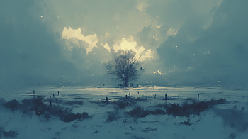 Winter Serenity: Snowy Landscape, snowy landscape, winter, landscape, tree, fog HD wallpaper