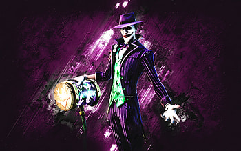 Fortnite Jacket The Joker Skin, Fortnite, main characters, purple stone background, Jacket The Joker, Fortnite skins, Jacket The Joker Skin, Jacket The Joker Fortnite, Fortnite characters HD wallpaper