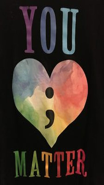 YOU MATTER!, suicide-awareness, heart, semicolon HD phone wallpaper