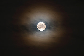 Night, Clouds, Moon, Dark, Full Moon HD wallpaper