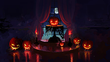 Pumpkin, yellow, Halloween party, 2019 HD wallpaper