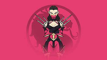 Mk Twins Mileena, mortal-kombat, games, pink, minimalism, minimalist, artwork, artist, digital-art, video-games HD wallpaper