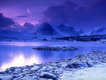 Landscape, Water, Stones, Mountains HD wallpaper