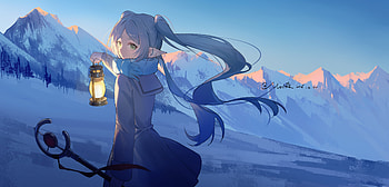 Frieren: Beyond Journey's End Anime Ultra - Blue Winter Scene, Anime, Frieren: Beyond Journey's End, Frieren (Frieren: Beyond Journey's End), blue anime HD wallpaper