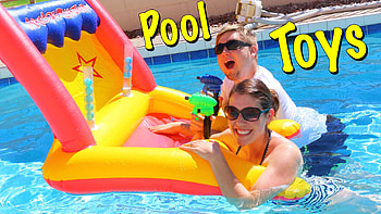POOL GAMES! Swimming Pool Arcade Game Challenge Water Guns Play Kids Toys Battle by DisneyCarToys - YouTube HD wallpaper