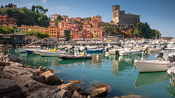 Italy-Liguria, boat, Italy, Liguria, city HD wallpaper