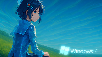 Windows 7, Os-tan, artificial intelligence, Anime, Frutiger Aero HD wallpaper