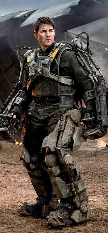 Edge of Tomorrow, Tom Cruise's heroics, Sci-fi action thriller, Intense visual effects HD phone wallpaper