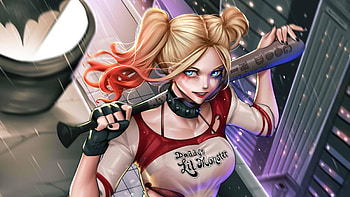 Art Of Harley Quinns, harley-quinn, supervillain, artist, artwork, digital-art, deviantart HD wallpaper