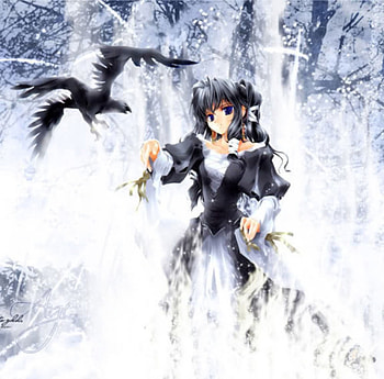 Raven, girl, anime, crow HD wallpaper