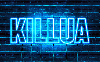 Happy Birtay Killua, , blue neon lights, Killua name, creative, Killua Happy Birtay, Killua Birtay, popular japanese male names, with Killua name, Killua HD wallpaper