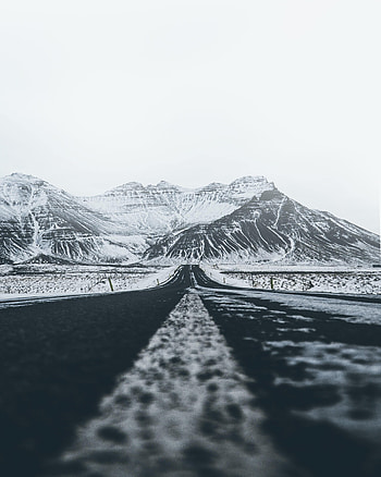 Nature, Mountains, Snow, Rocks, Road, Snow Covered, Snowbound HD phone wallpaper