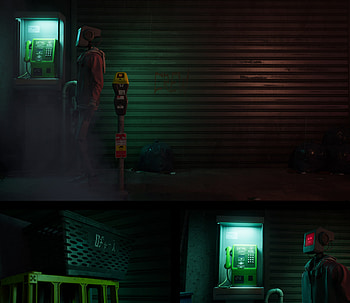 Stray game, Liam Wong's art, Unreal Engine 5, Polycount fanart HD wallpaper