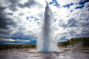 The Great Geysir, Geothermal area, Josh Ellis graphy, Geysir HD wallpaper