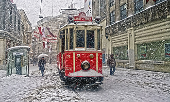 City Tram, street, building, city, tram HD wallpaper